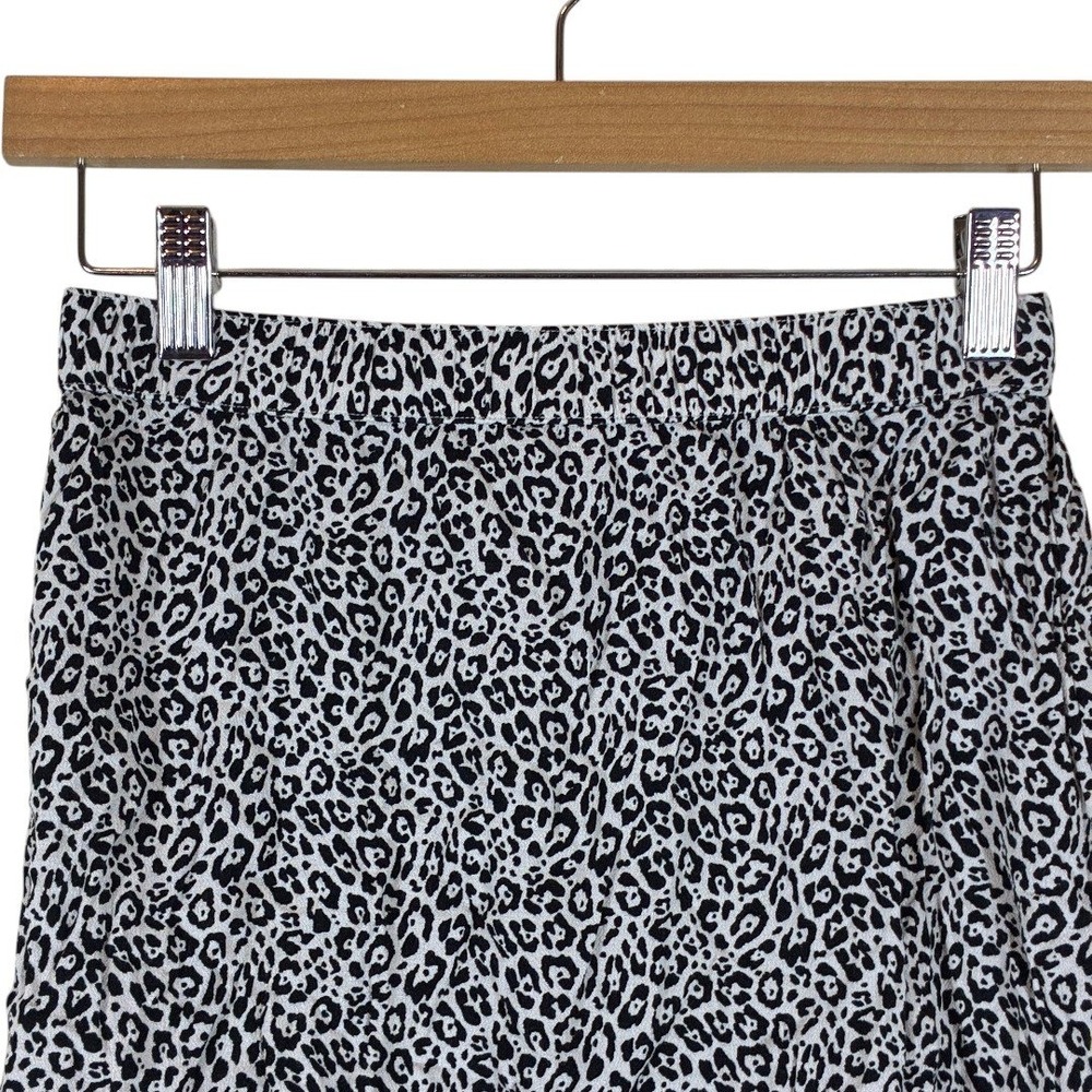 American Eagle Leopard Print Ruffle Mini Skirt Bl… - image 2